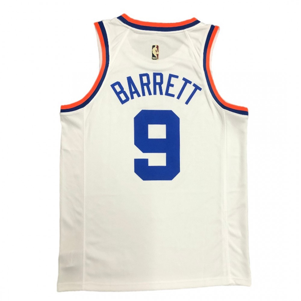 Men's New York Knicks RJ Barrett #9 White 2021/22 Swingman Jersey - Classic Edition-Pro Kit Vault | Brand New 26/27 Sports Jerseys